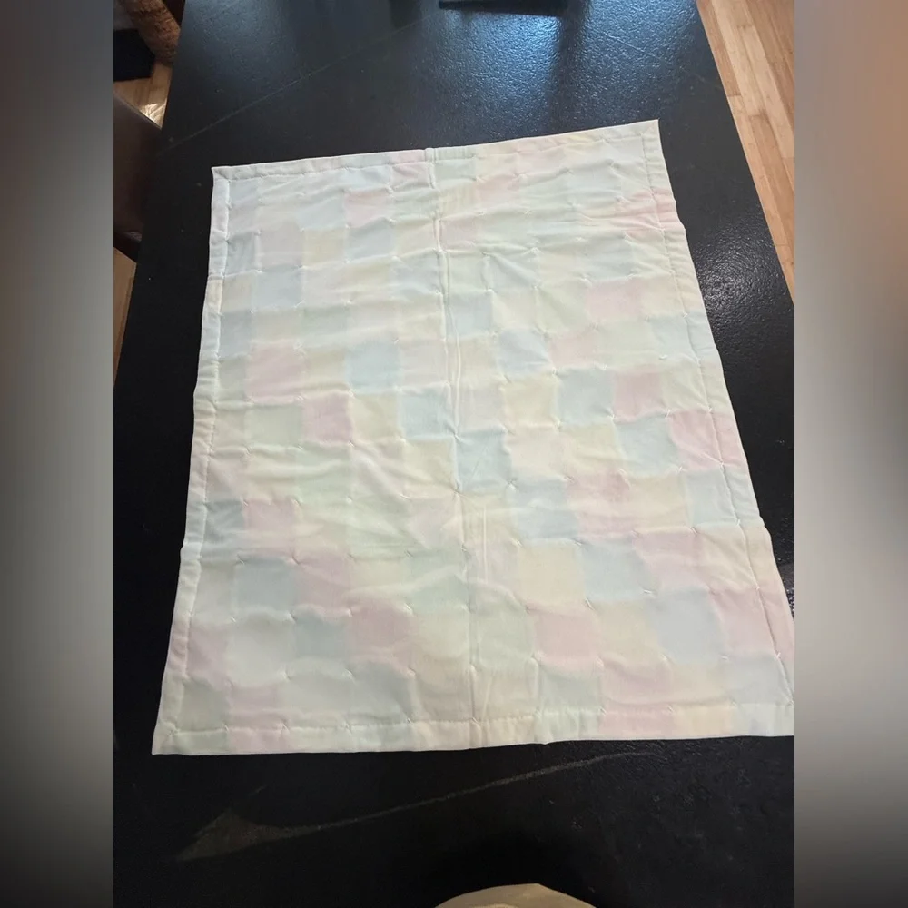 Handmade Colorful Patchwork Baby Quilt — 38” x 45”